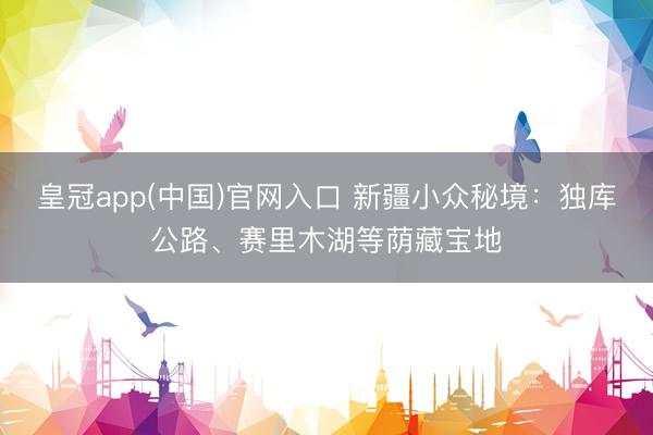 皇冠app(中国)官网入口 新疆小众秘境:独库公路、赛里木湖等荫藏宝地