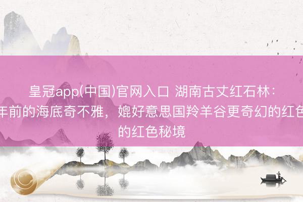 皇冠app(中国)官网入口 湖南古丈红石林：五亿年前的海底奇不雅，媲好意思国羚羊谷更奇幻的红色秘境