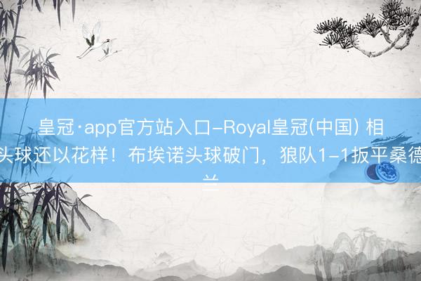 皇冠·app官方站入口-Royal皇冠(中国) 相通头球还以花样！布埃诺头球破门，狼队1-1扳平桑德兰