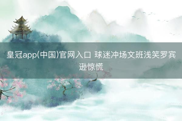 皇冠app(中国)官网入口 球迷冲场文班浅笑罗宾逊惊慌
